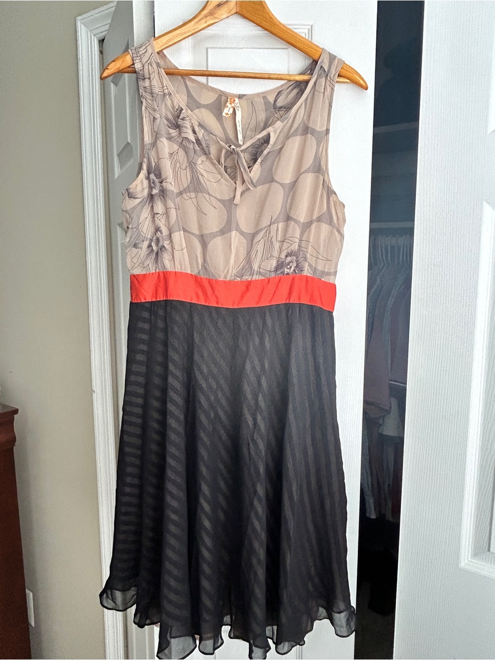 Anthropologie Maeve Sleeveless Silk Floral Dress